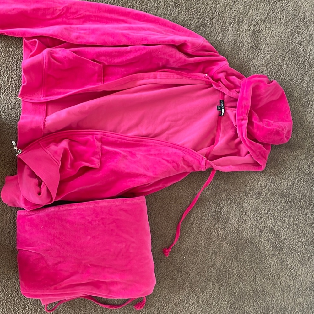 Pink fashion nova track suit